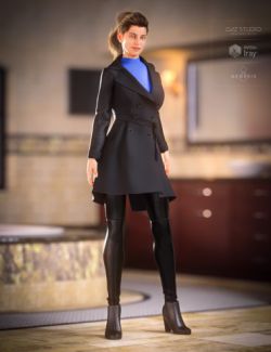 Trench Coat Outfit for Genesis 8 Female(s)