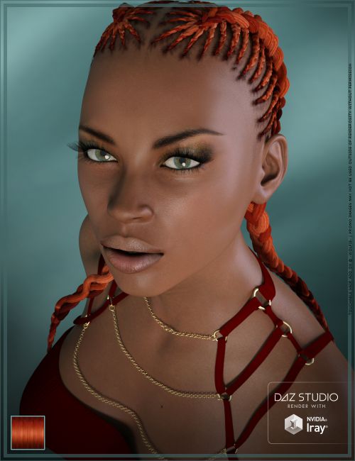 Touchable Tiger Braids | 3d Models for Daz Studio and Poser