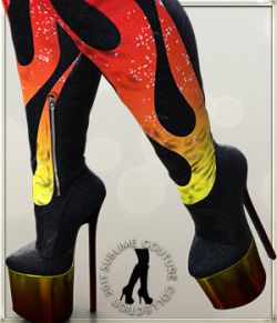NYC Couture: DANGERHEELS Crotch Thigh Platform Boots
