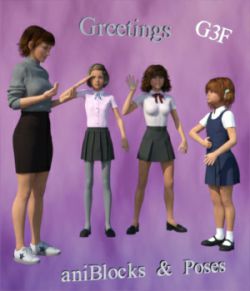 BSL ASL Greetings - aniBlocks and Poses for G3F