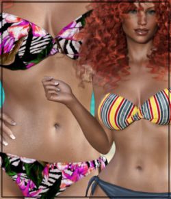 7th Ave: Bandeau Twist Bikini for Genesis 8 Female