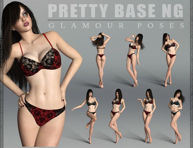 Pretty Base NG Poses for Genesis 3 Female(s)