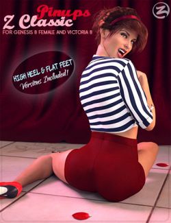 Z Classic Pinups- Poses for Genesis 8 Female and Victoria 8