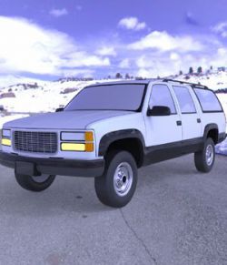 Chevrolet Suburban 1998 - 3ds and obj - Extended License