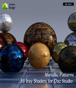 Metallic Patterns- 36 Iray Shaders for Daz Studio