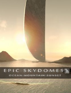 Epic Skydomes- Ocean Mountain Sunset HDRI