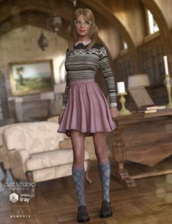 Nerdy Girl Outfit for Genesis 3 Female(s)