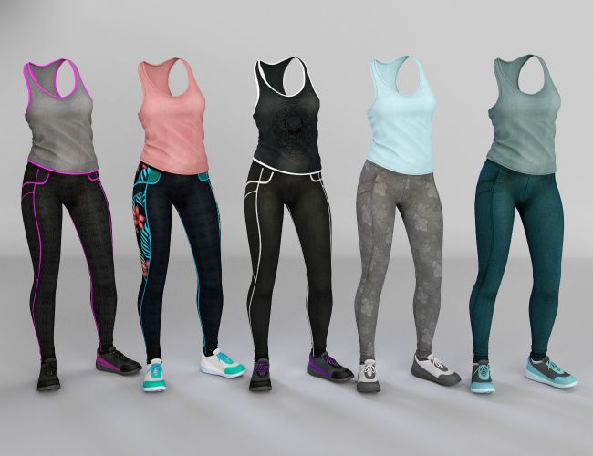 Gym Wear Outfit for Genesis 8 Female(s)