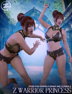 Z Warrior Princess - Poses for Genesis 8 Female and Olympia 8