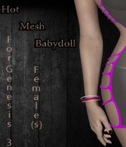 Hot Mesh Babydoll For Genesis 3 Females