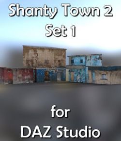 Shanty Town Buildings 2: Set 1  for DAZ Studio