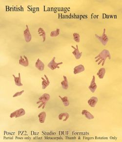 BSL Handshape Poses for Dawn