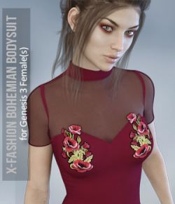 X-Fashion Bohemian Bodysuit for Genesis 3 Females