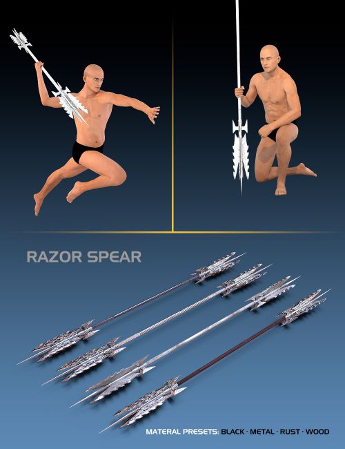 Razor Spear Pose Set D Models For Daz Studio And Poser