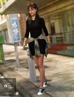 T-Shirt Dress Outfit for Genesis 8 Female(s)