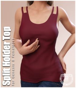 Split Holder Shirt for Genesis 8 Female(s)