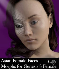 Asian Female Faces Morphs for Genesis 8 Female