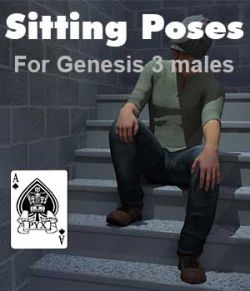 Sitting poses for Genesis 3 males