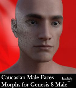 Caucasian Male Face Morphs for Genesis 8 Male