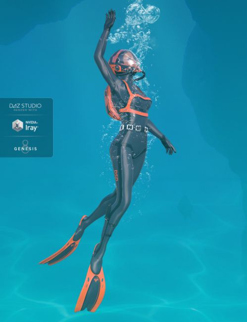 Premium AI Image  Scuba diving anime girl in a suit with a mask on her head