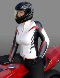 Superbike Outfit with Helmet for Genesis 3 Female