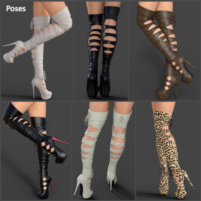 Augusta High Boots for Genesis 8 Females | 3d Models for Daz Studio and ...