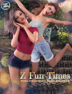 Z Fun Times- Poses for Genesis 8 Female and Teen Josie 8