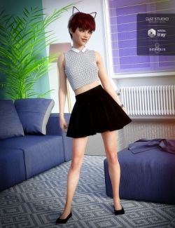 Teen Kitty Outfit for Genesis 8 Female(s)