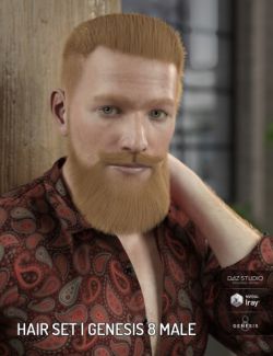 Hair Set for Genesis 8 Male(s)