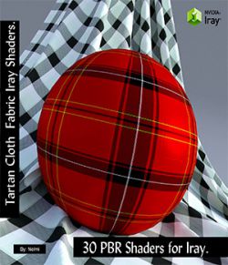 30 Tartan Fabric PBR Iray Shaders for Daz Studio