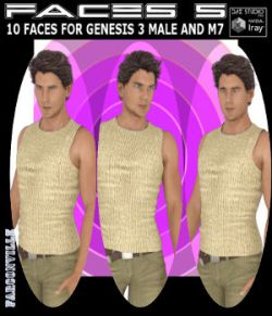 Faces 5 for Genesis 3 Male and Michael 7