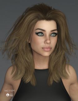 Kim Hair for Genesis 3 and 8 Female(s)