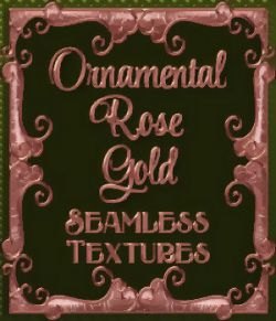 Ornamental Rose Gold Seamless Textures