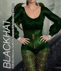 BLACKHAT- Mischievous Outfit for Genesis 8 Females