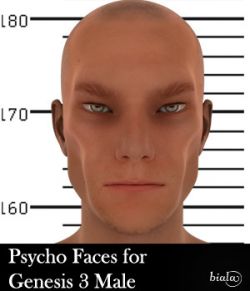 Psycho Faces for Genesis 3 Male