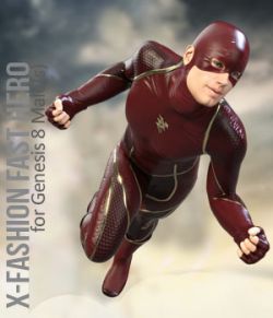 X-Fashion Fast Hero Outfit for Genesis 8 Males