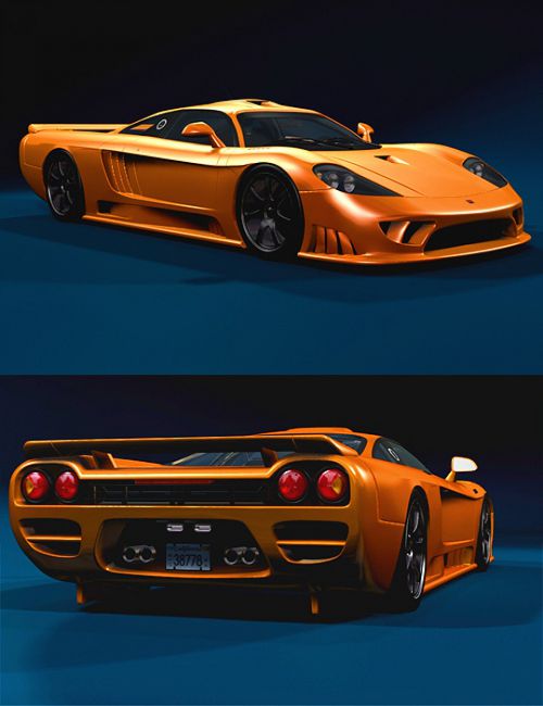 SR8 Supercar | 3d Models for Daz Studio and Poser