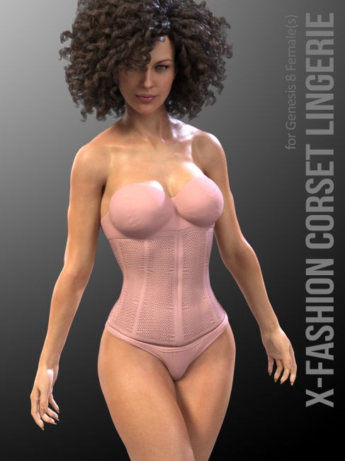 X-Fashion Corset Lingerie for Genesis 8 Females