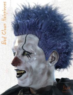 Bad Clown Hairpieces for Genesis 8 Male(s) and Female(s)