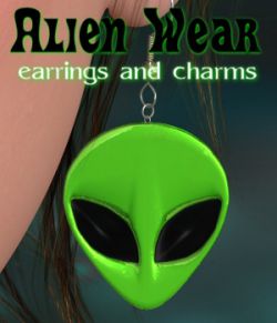 Alien Wear Earrings_V4_Poser