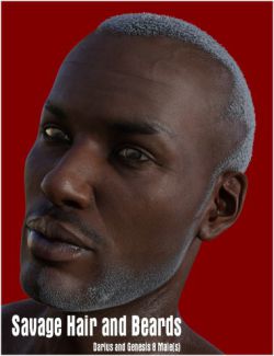 Savage Hair and Beards for Darius 8 and Genesis 8 Male(s)