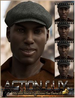 Action Guy Mix and Match Expressions for Darius 8 And Genesis 8 Male(s)