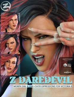 Z Daredevil- Dialable and One-Click Expressions for Genesis 8 Female(s)