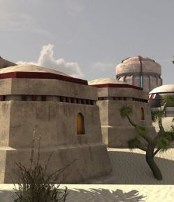 Sci-Fi Desert Buildings- Extended License