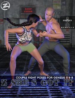 Z She's Got It - Combat Poses for Genesis 3 & 8