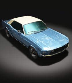 FORD MUSTANG 1967 GT - OBJ & FBX  -EXTENDED LICENSE