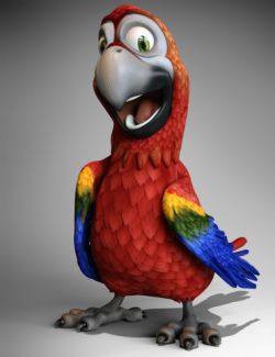 Cartoon Parrot for Daz Studio