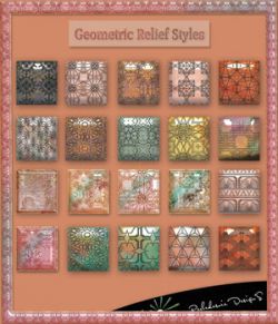 Geometric relief styles