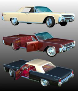 LINCOLN CONTINENTAL 1961  ( OBJ and FBX ) EXTENDED LICENSE