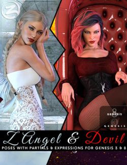 Z Angel & Devil- Poses, Partials and Expressions for Genesis 3 & 8 Female